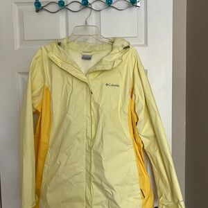 Columbia Two-Tone Yellow Rain Jacket